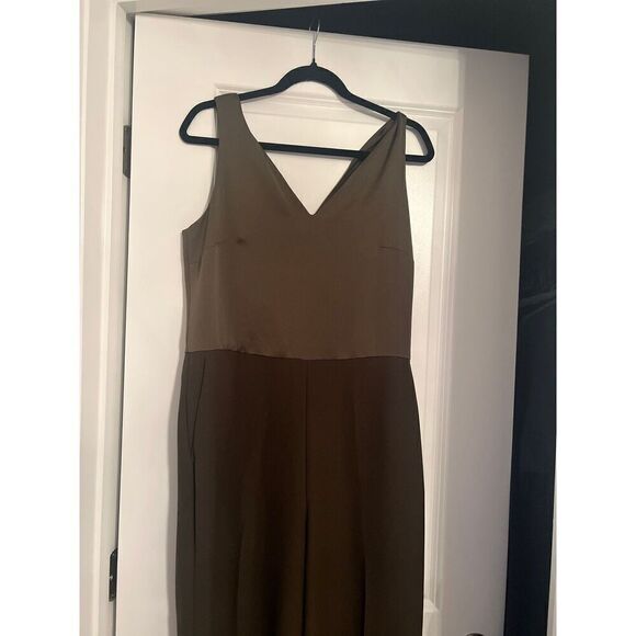 NWT Banana Republic Green Silk Jumpsuit with pockets size 10 - Picture 4 of 6